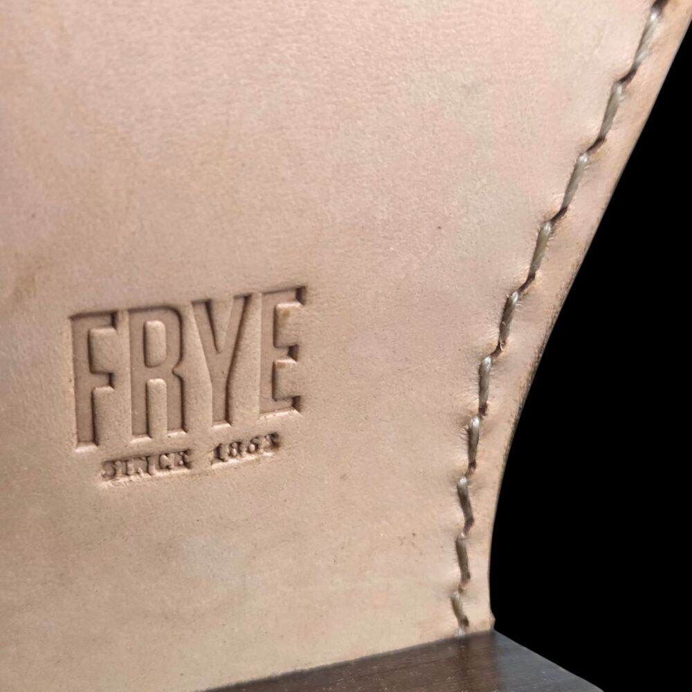 Frye Campus 14L Brindle Saddle Brown Montana Leather Tall Boots Women's Sz 9.5 B - Picture 9 of 10